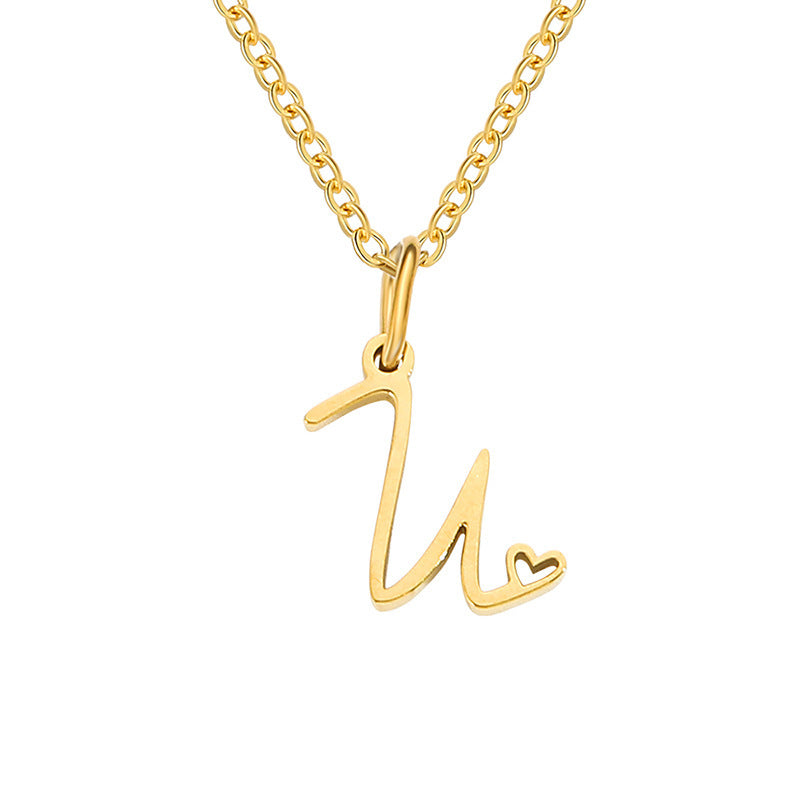 Collana con Iniziale Cuore | Oro