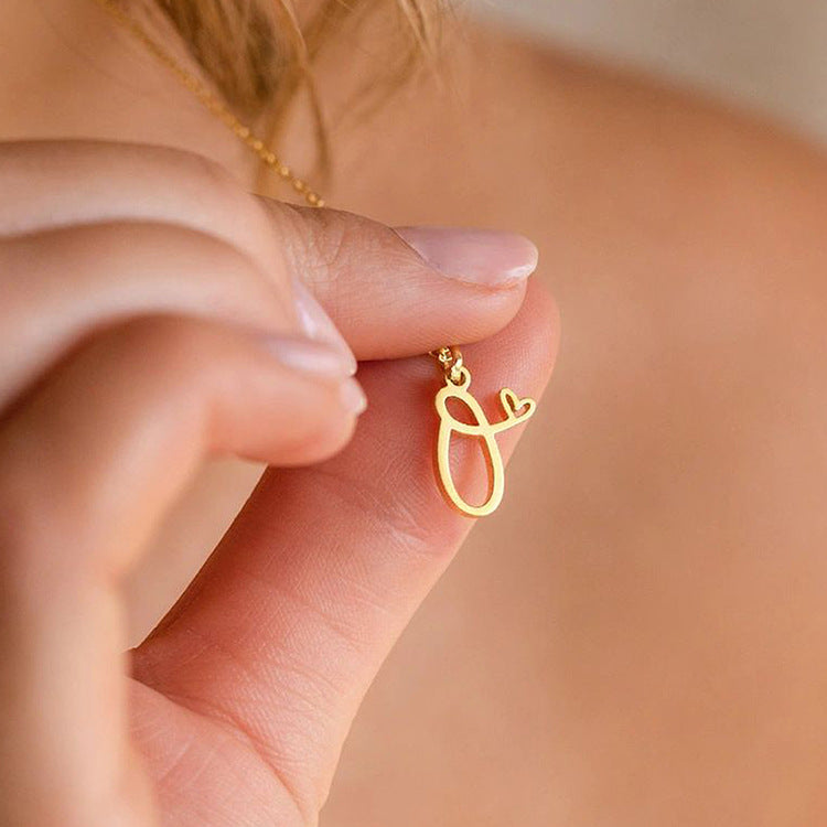 Collana con Iniziale Cuore | Oro
