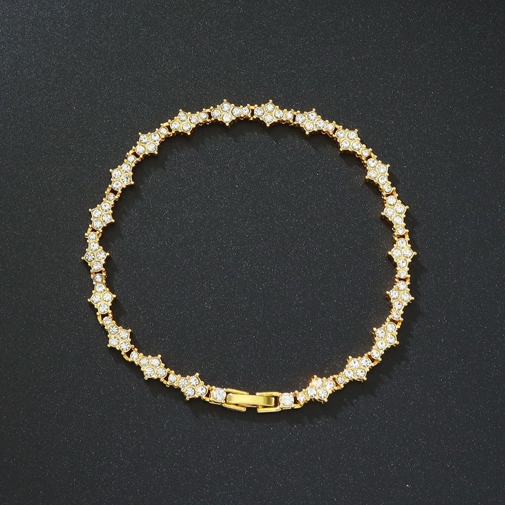 Bracciale Tennis Classico a Cluster | Oro