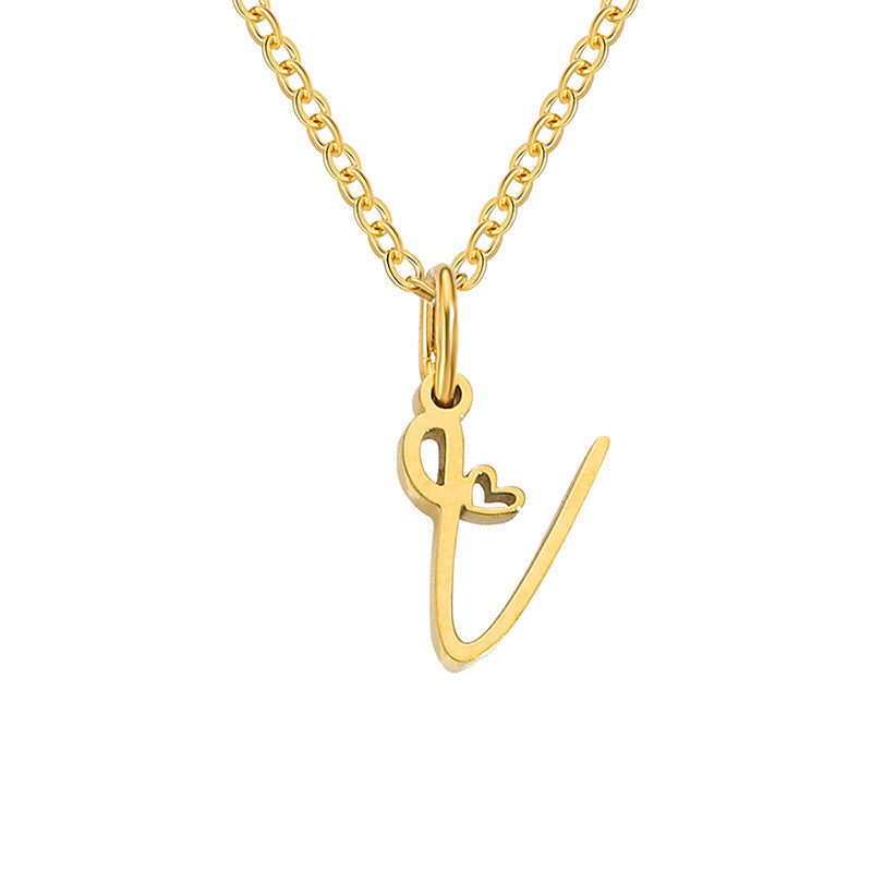 Collana con Iniziale Cuore | Oro