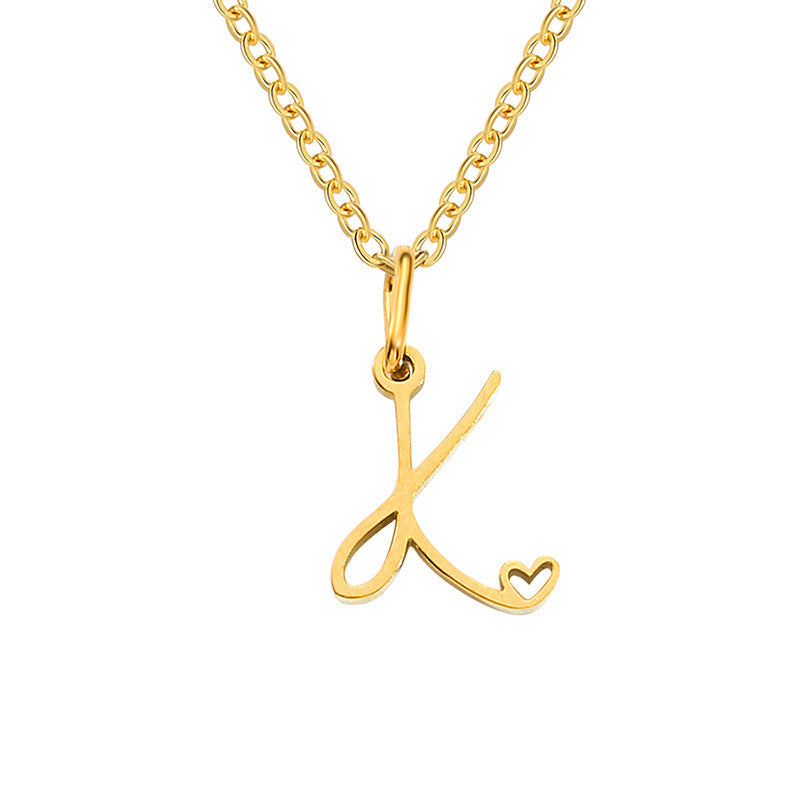 Collana con Iniziale Cuore | Oro