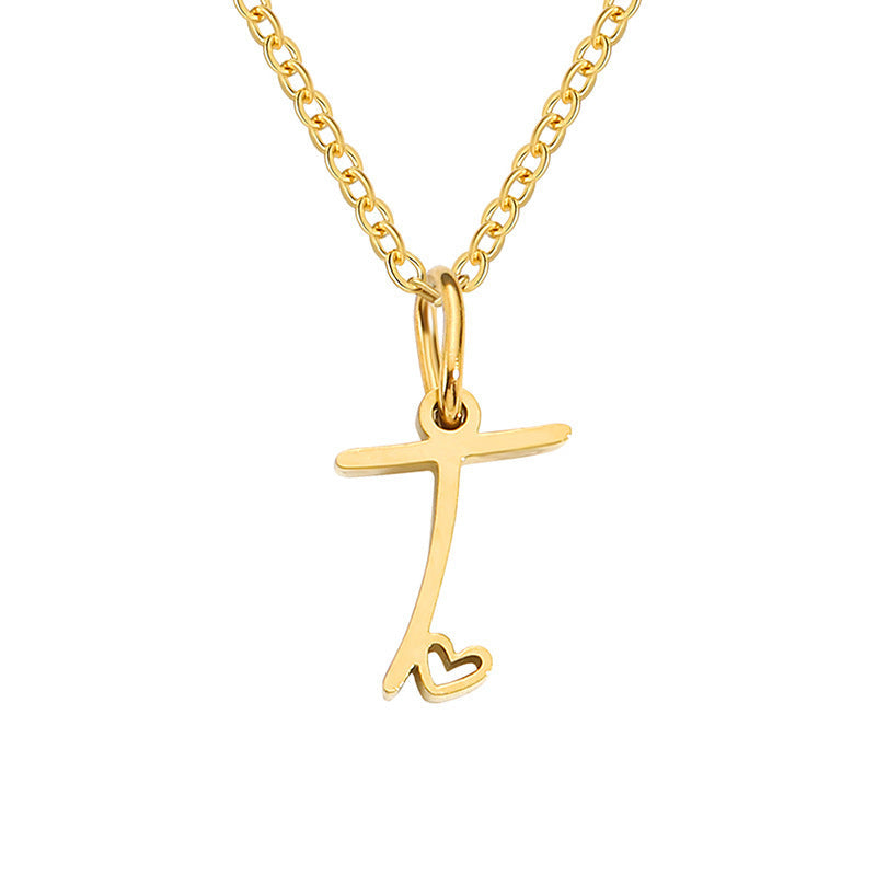 Collana con Iniziale Cuore | Oro