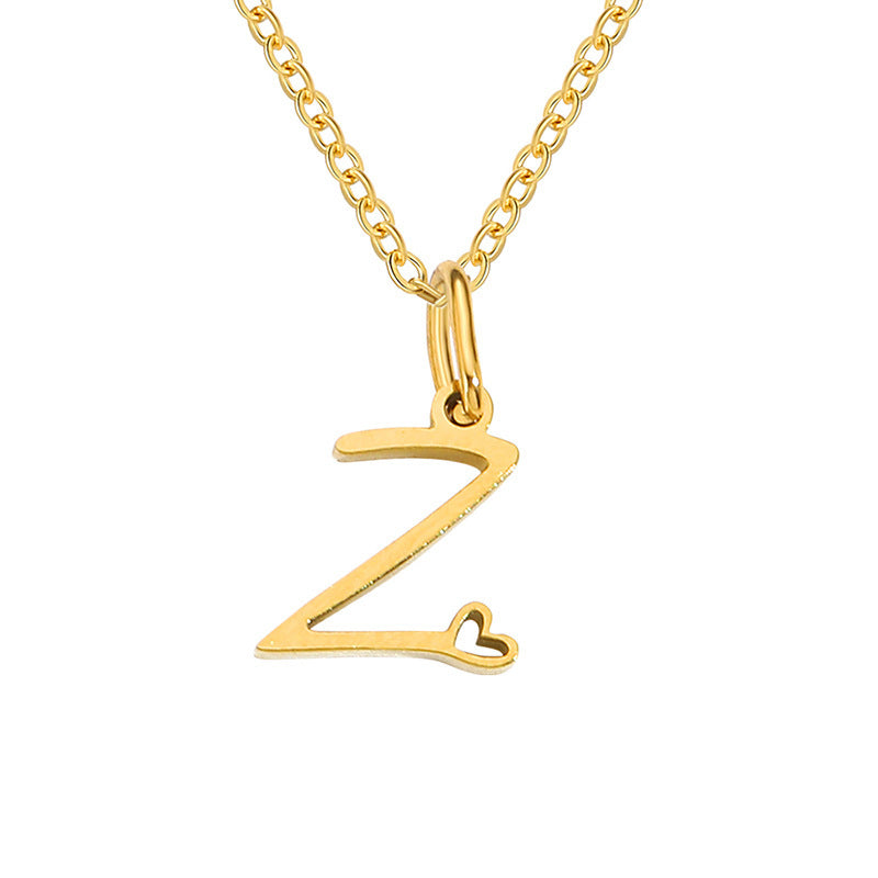 Collana con Iniziale Cuore | Oro