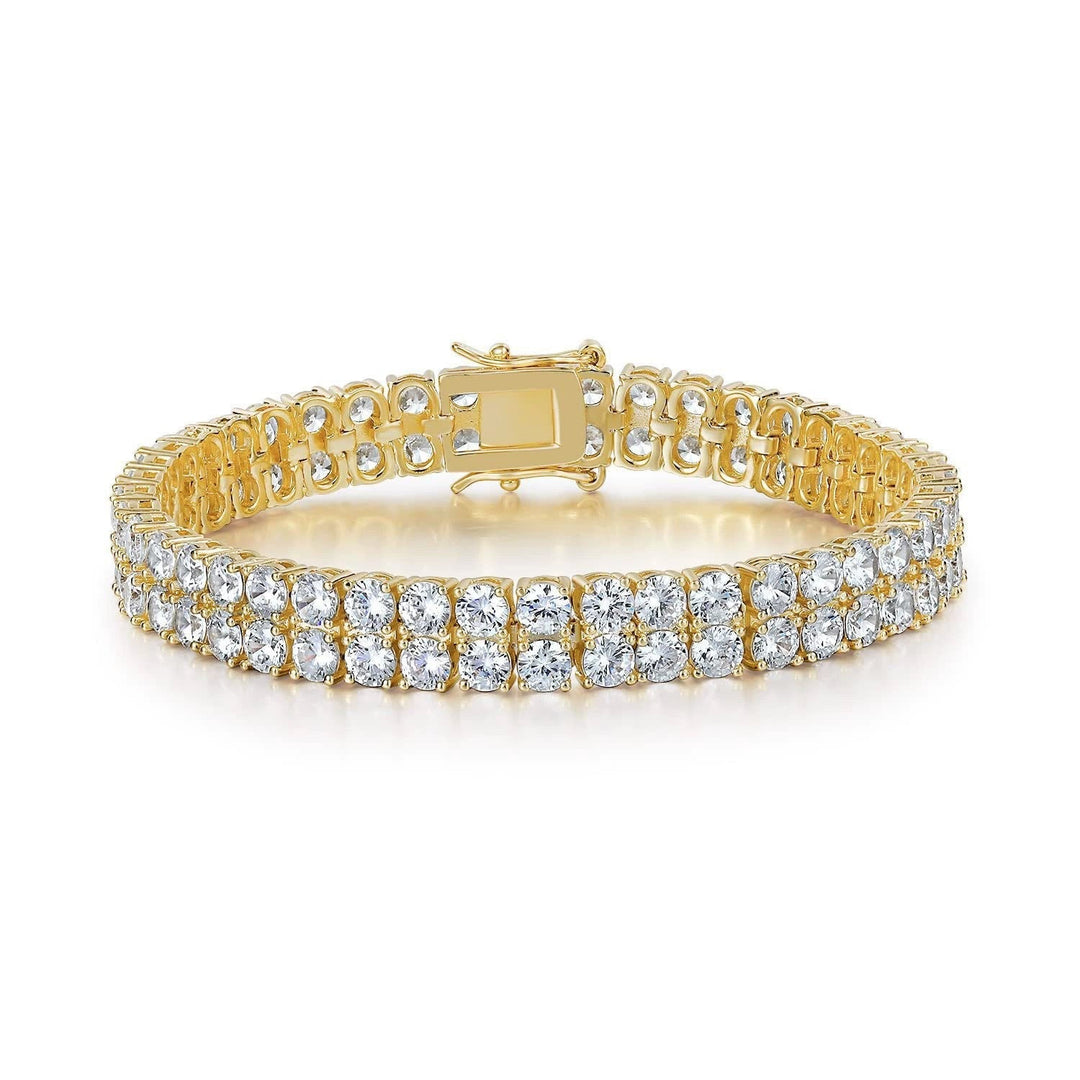 Bracciale Tennis a Doppia Riga | Oro
