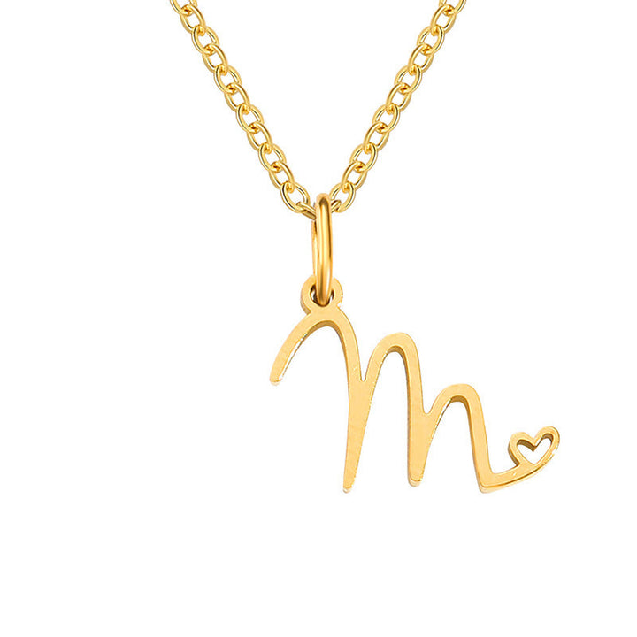 Collana con Iniziale Cuore | Oro