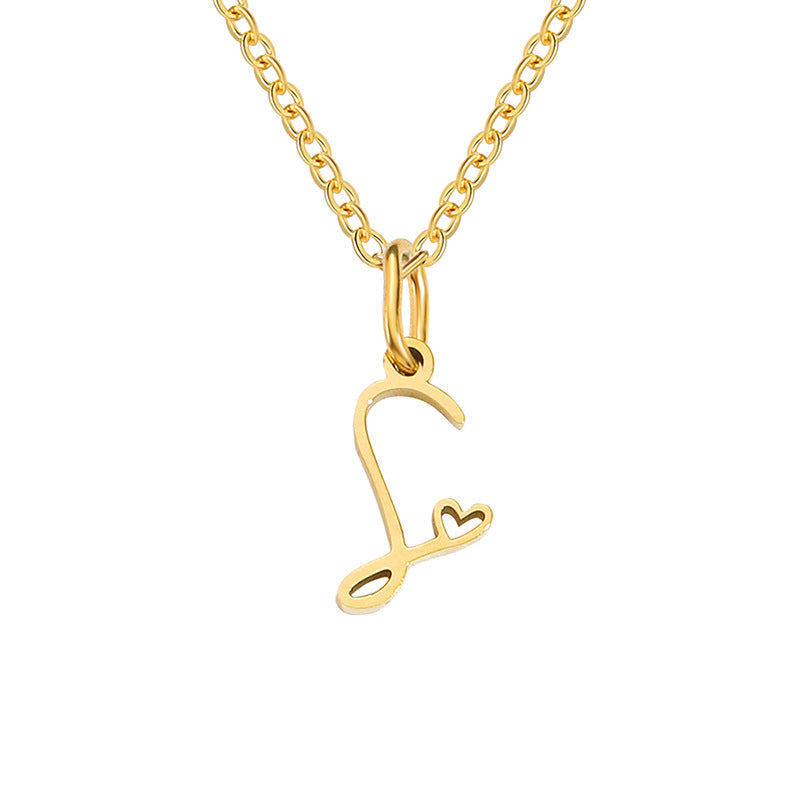 Collana con Iniziale Cuore | Oro