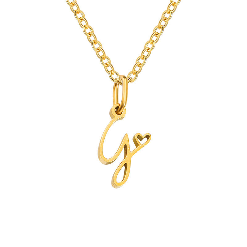 Collana con Iniziale Cuore | Oro