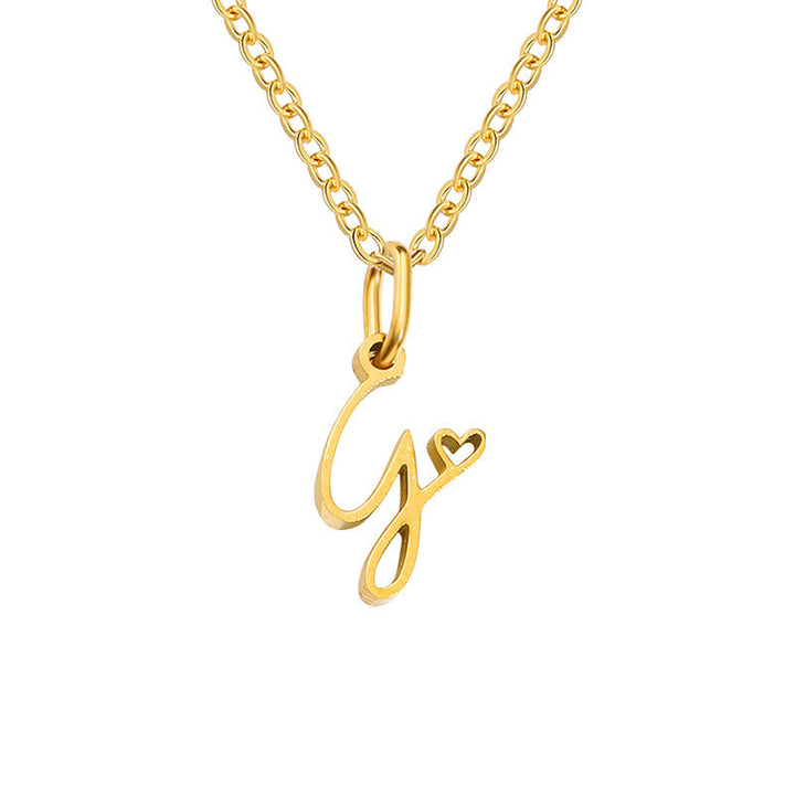 Collana con Iniziale Cuore | Oro