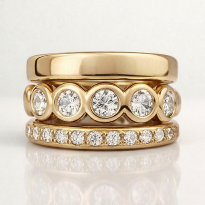 Anello in Oro Forgiato con Zirconia