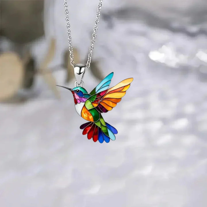 Bellissima collana a forma di colibrì con orecchini in omaggio – Offerta a tempo limitato