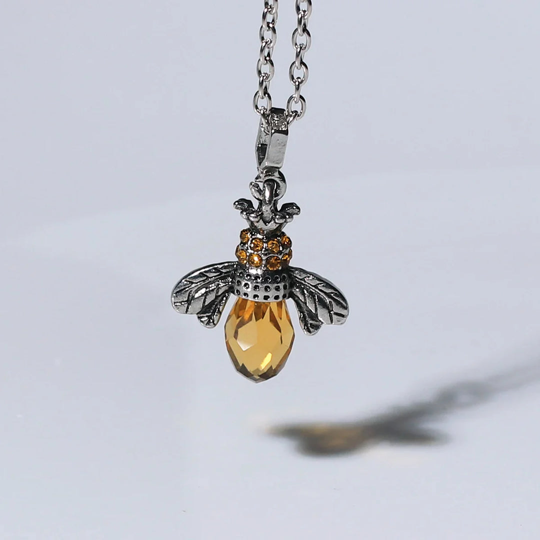 Set di Collana e Orecchini Vintage a Forma di Ape