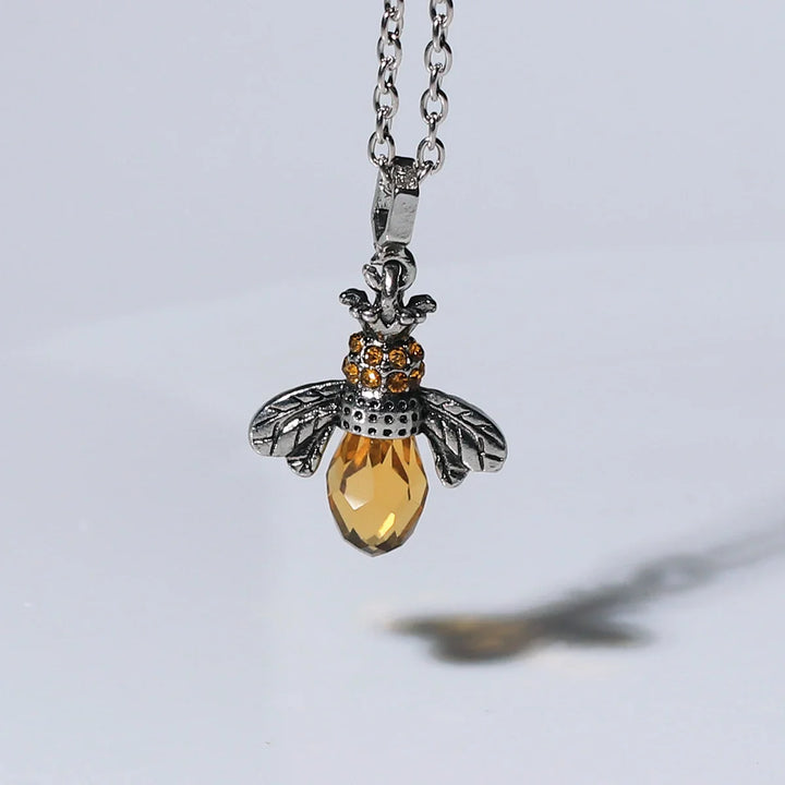 Set di Collana e Orecchini Vintage a Forma di Ape