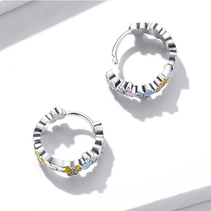Orecchini Colorful Paws color argento