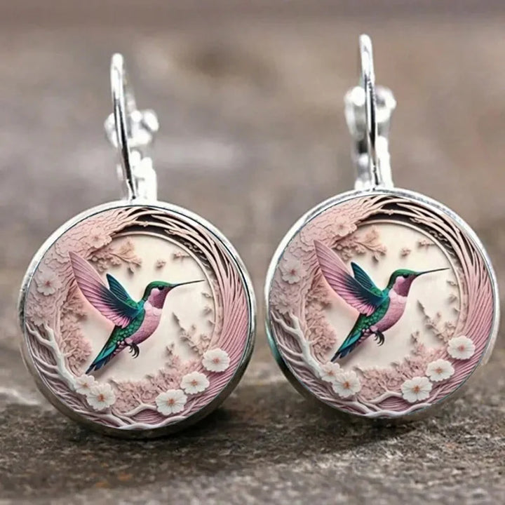 Collana con Ciondolo in Vetro a Cupola Colibrì
