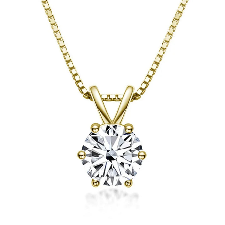 Collana solitaria elegante con moissanite