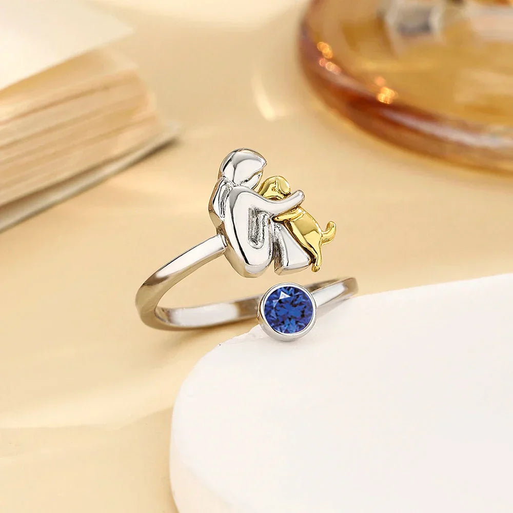 Anello Elegante per Abbraccio con Cane