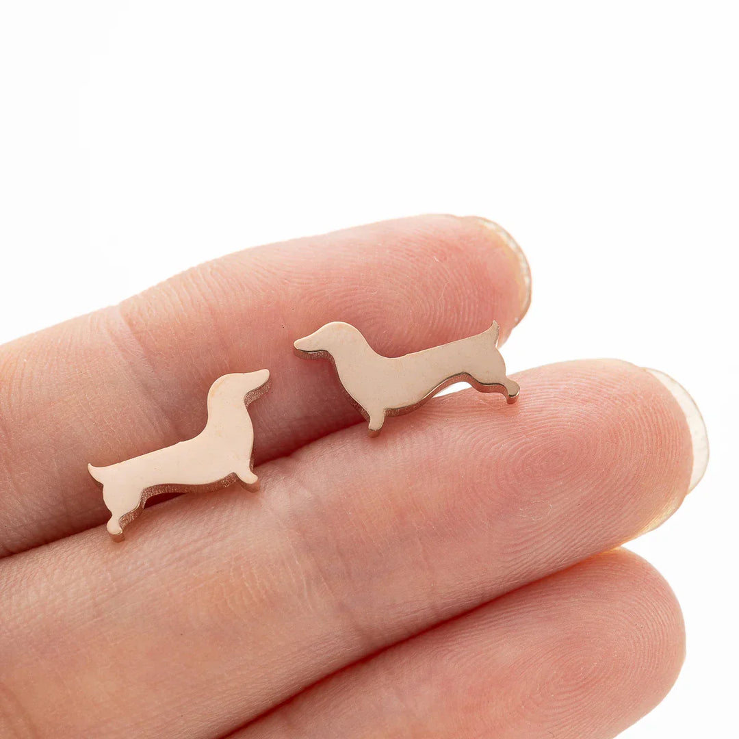 Orecchini a Perno Dachshund