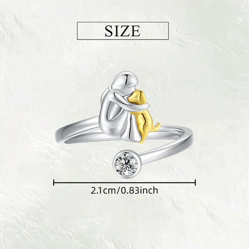 Anello Elegante per Abbraccio con Cane