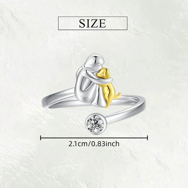 Anello Elegante per Abbraccio con Cane
