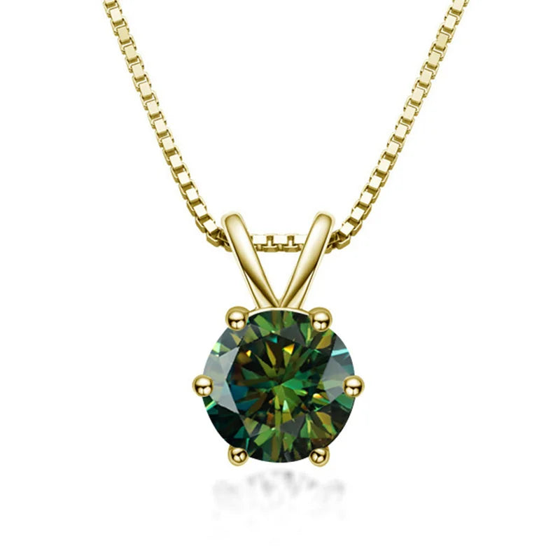 Collana solitaria elegante con moissanite
