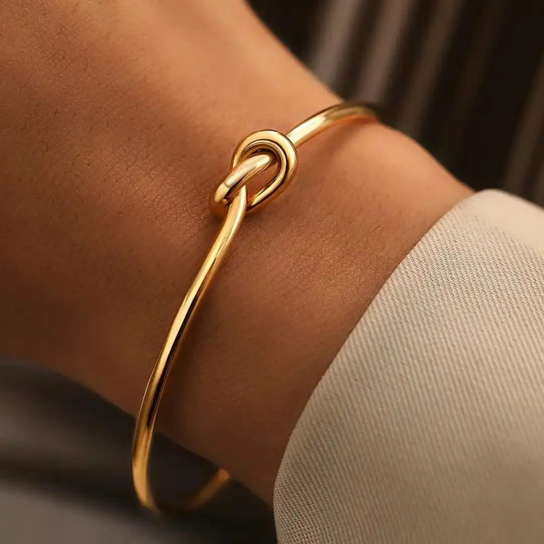 Bracciale Regolabile Nodo Dorato