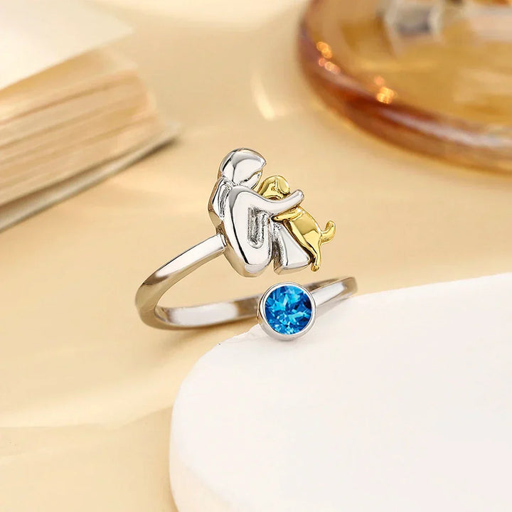 Anello Elegante per Abbraccio con Cane