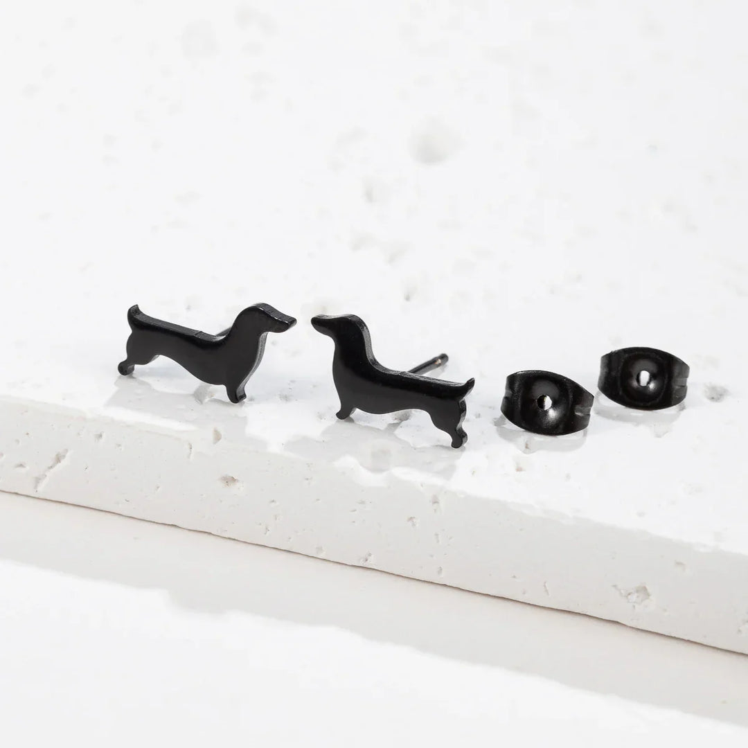 Orecchini a Perno Dachshund