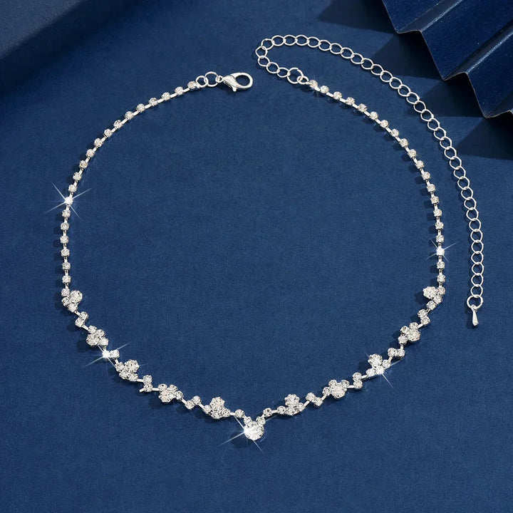 Collana da sposa elegante con diamanti
