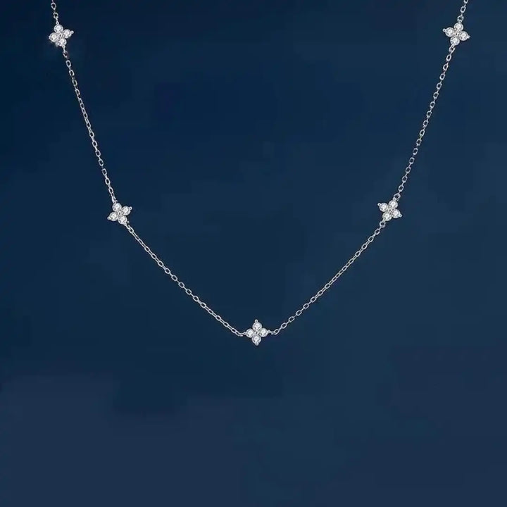Collana in Zirconia Incastonata a Fiore