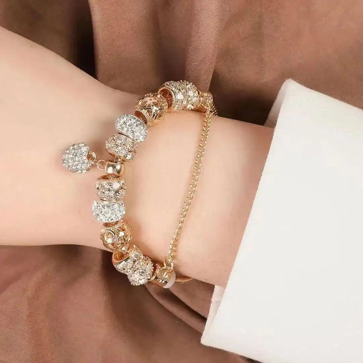 Bracciale a Cuore di Oro Chunky