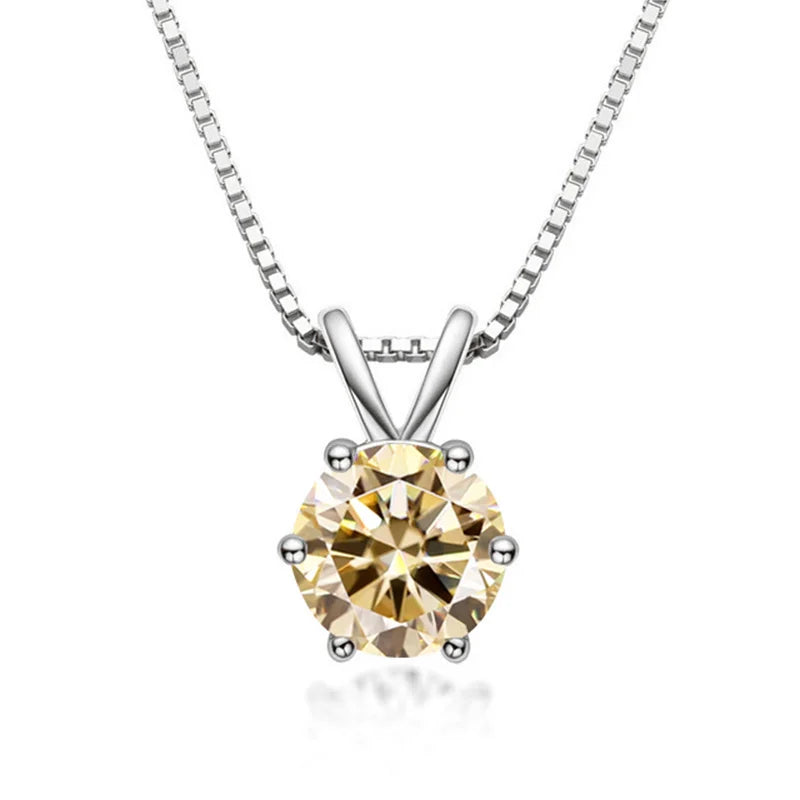 Collana solitaria elegante con moissanite