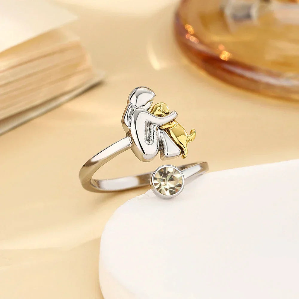 Anello Elegante per Abbraccio con Cane