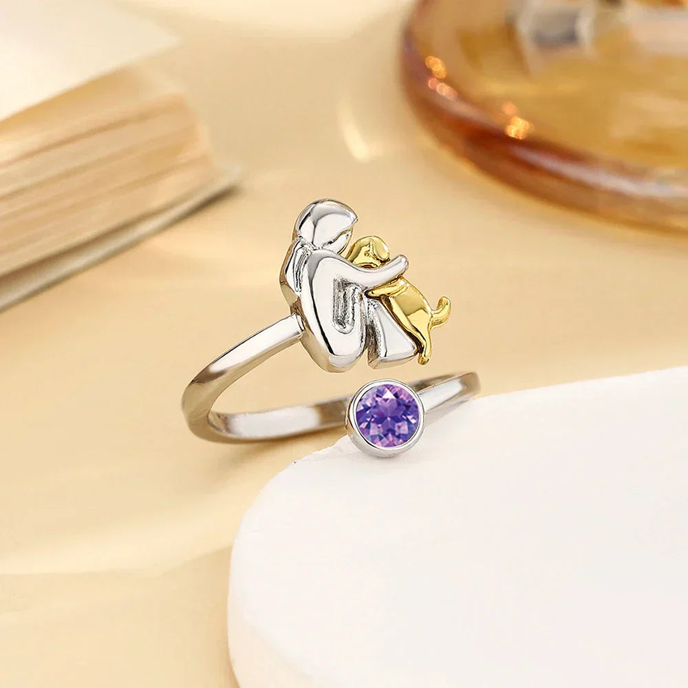 Anello Elegante per Abbraccio con Cane