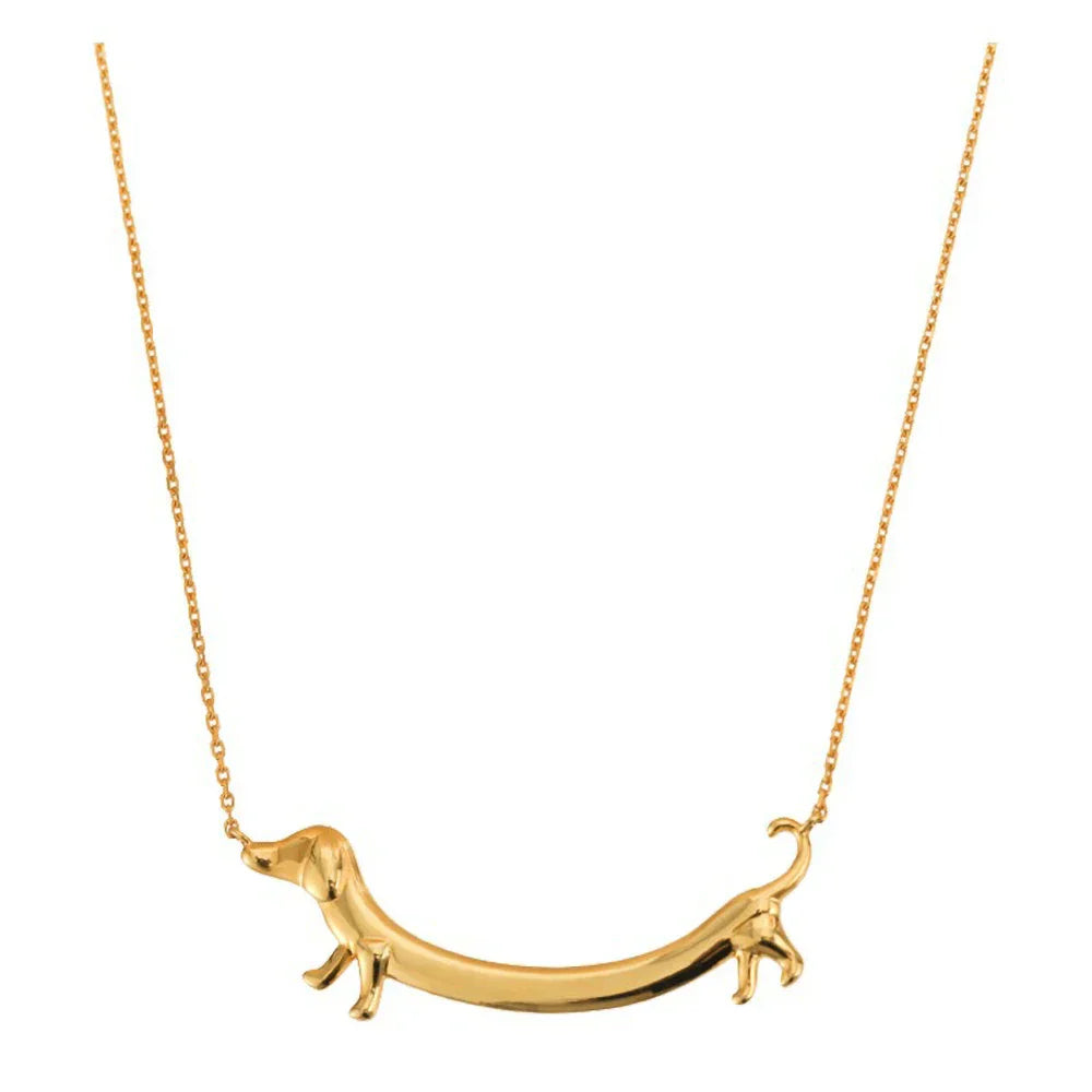 Collana con Dachshund Color Oro