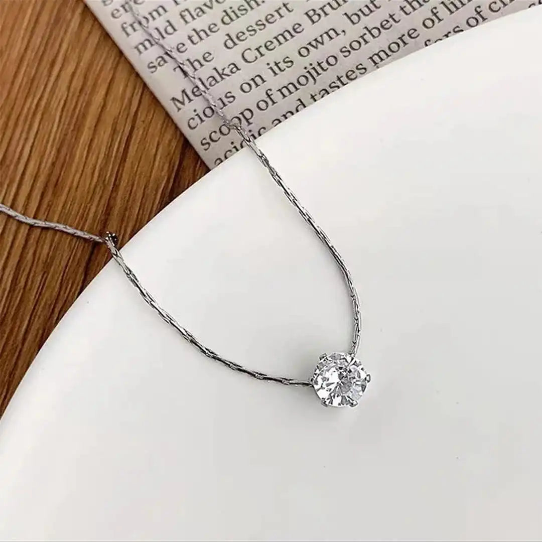 Collana Pendente Solitario Delicata