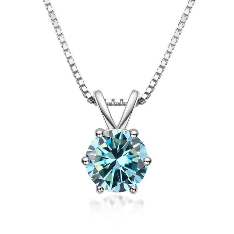 Collana solitaria elegante con moissanite