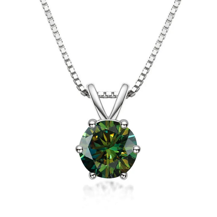 Collana solitaria elegante con moissanite