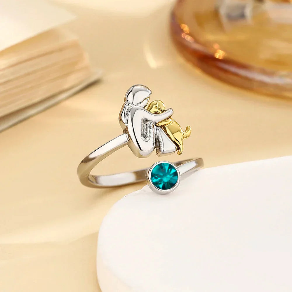 Anello Elegante per Abbraccio con Cane