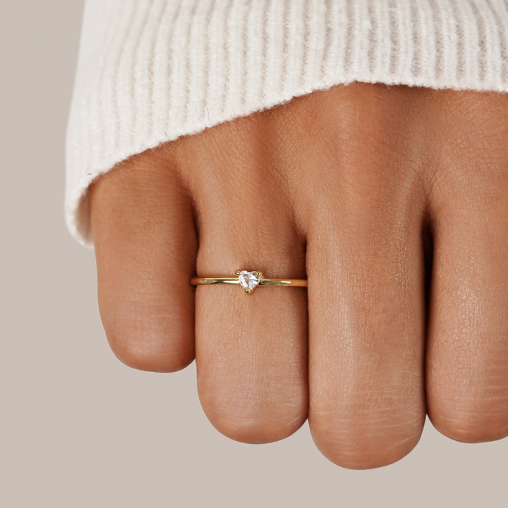 Amore - Anello Cuore di Cristallo