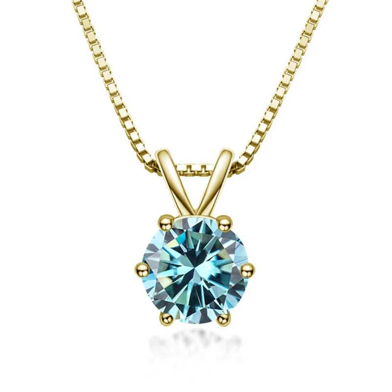 Collana solitaria elegante con moissanite