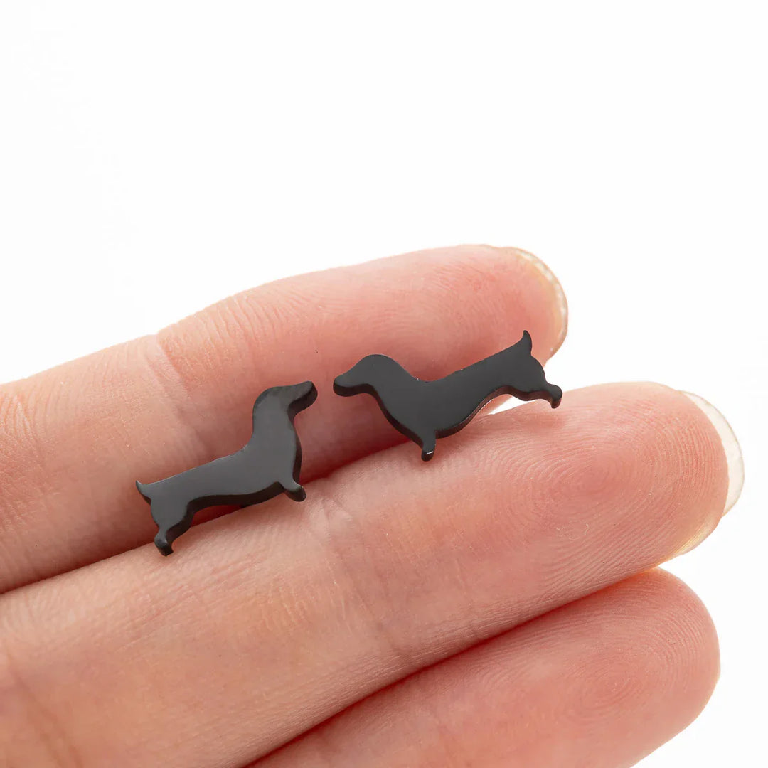Orecchini a Perno Dachshund