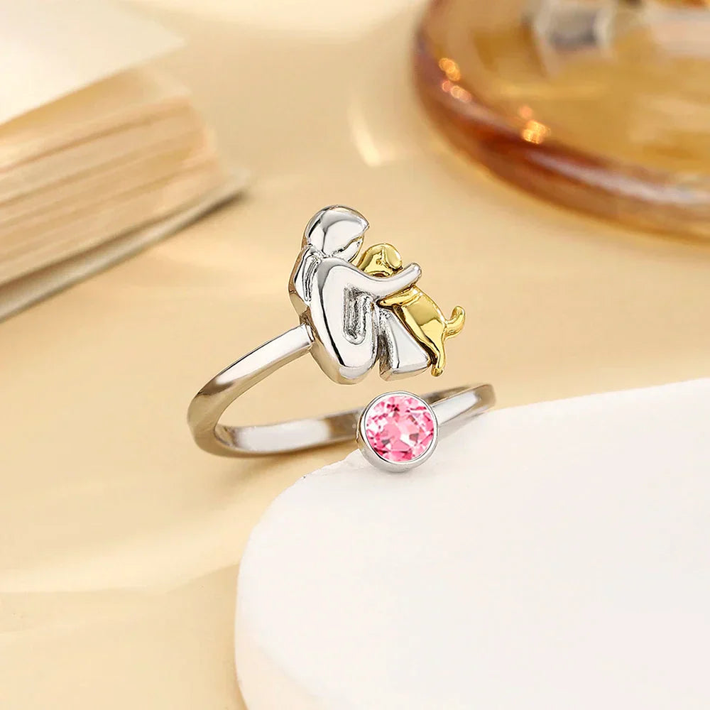 Anello Elegante per Abbraccio con Cane
