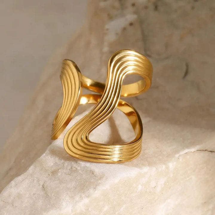 Anello color oro con Perline Squisite