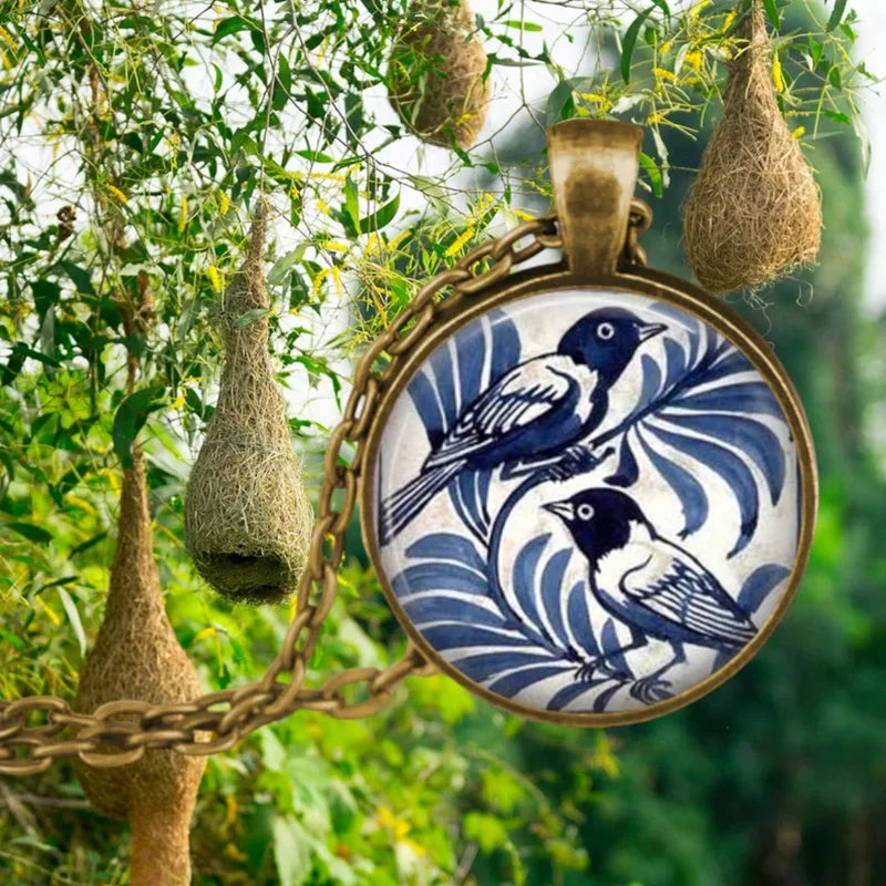 Collana con pendente in vetro Animale Spirito della Foresta