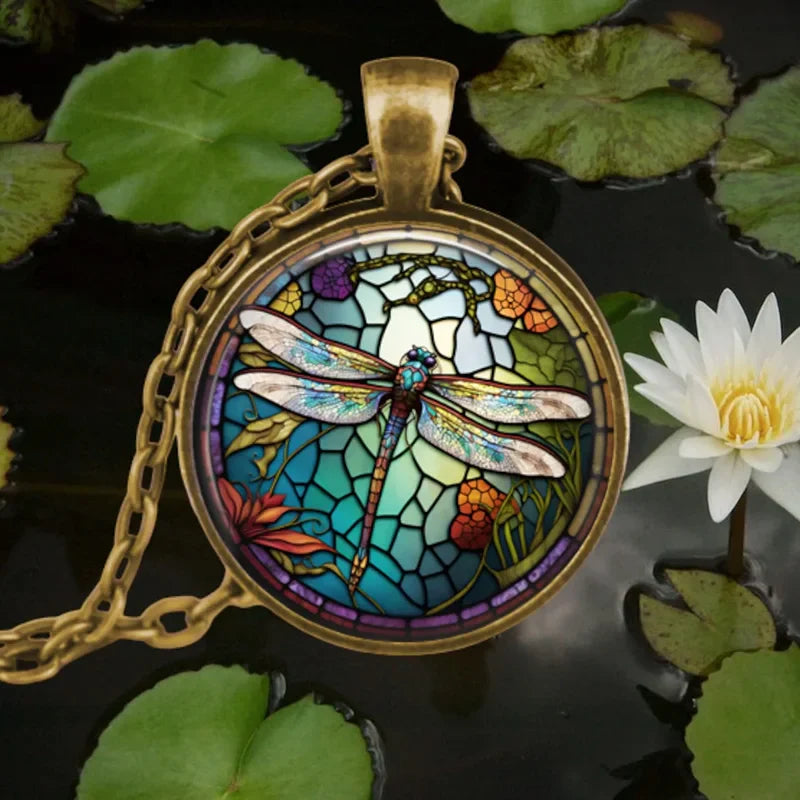 Collana con pendente in vetro Animale Spirito della Foresta