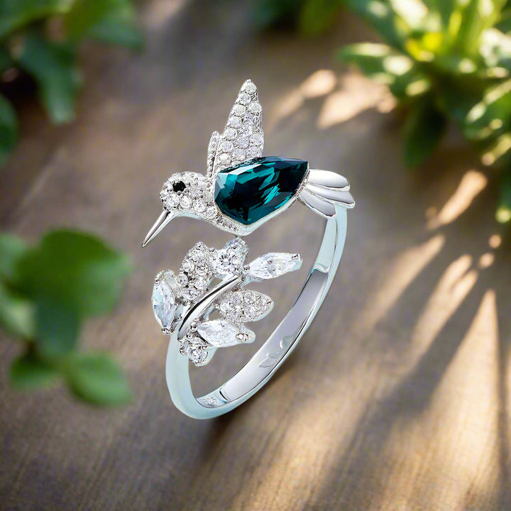 Anello Regolabile Hummingbird Sparkle con Zirconia in Strass