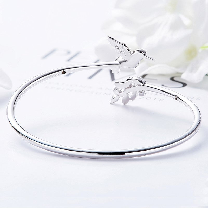 Anello Regolabile Colibrì con Zirconia di Strass