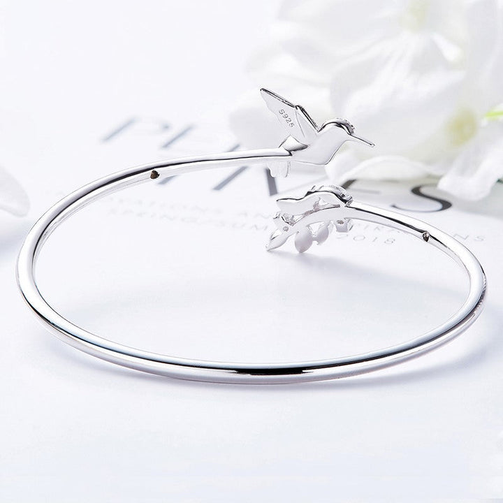 Anello Regolabile Colibrì con Zirconia di Strass
