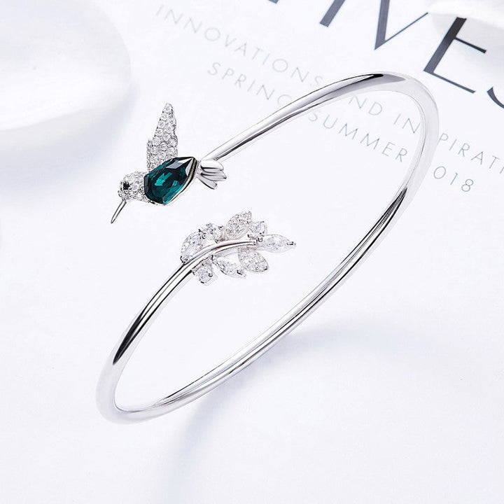 Anello Regolabile Colibrì con Zirconia di Strass