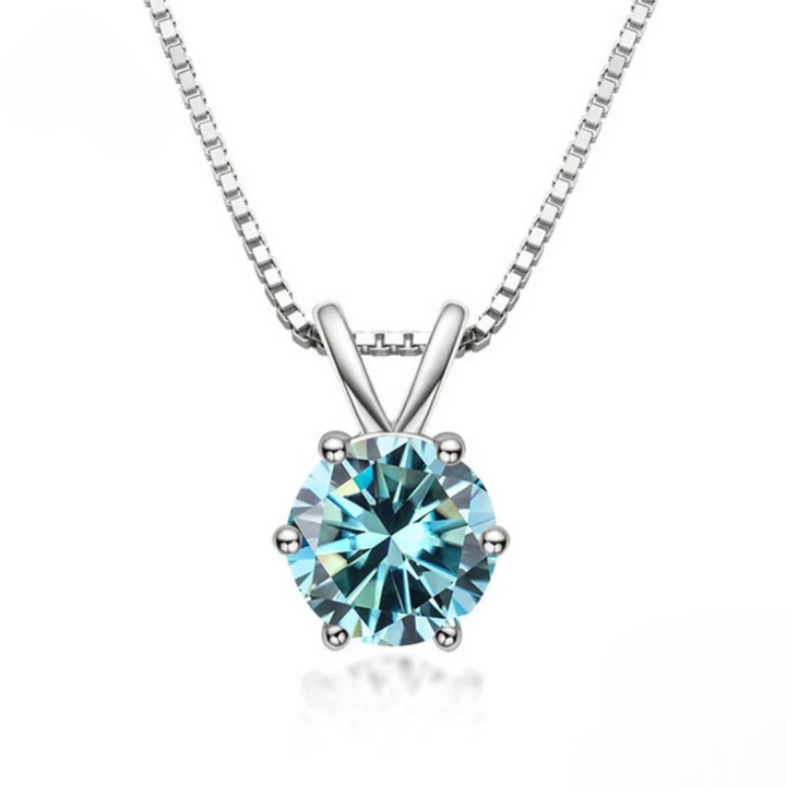 Collana solitaria elegante con moissanite